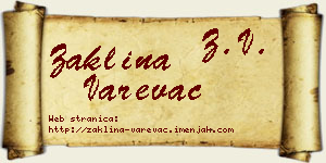 Žaklina Varevac vizit kartica